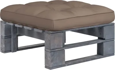 Image de Pouf palette de jardin Bois de pin imprégné de gris
