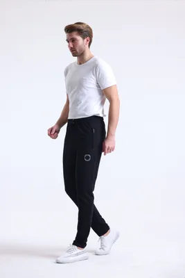 Produktbild von Herren Sweatpants  Joggingshose Normalgröße | Kollektion-8083 | Schwarz | S