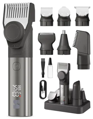Produktbild von Barttrimmer Herren 7-in-1 Elektrischer Rasierer und Nasenhaartrimmer Grau