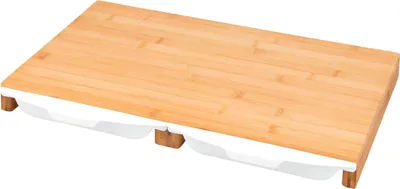 Produktbild von bremermann Schneidebrett mit 2 Auffangschalen | aus Bambus | ca. 49,5 x 28,5 cm
