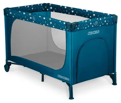 Obrázek produktu pro Ricokids RK-240 Cestovní postýlka s matrací a taškou 125 x 65 x 78 cm, tmavě modrá