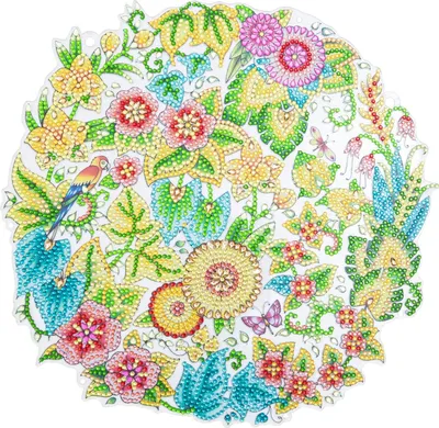 Produktbild von Diamond Painting Türkranz Blumenpracht Ø 28 cm