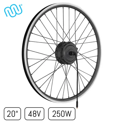Produktbild von windmeile | predné koleso s motorom v náboji e-bicykla, lúčové, čierne, 20", 48V/250W, e-bike, elektrobicykel, pedelec