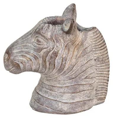 Immagine prodotto di Vaso da fiori Clayre & Eef Zebra 16x10x15 cm Pietra grigia