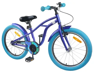 Immagine prodotto di vidaXL Bicicletta per bambini 18 pollici per bambini dai 5 ai 7 anni Blu scuro