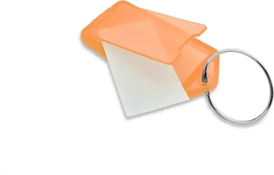 Produktbild von CombiCraft Aufklappbare Schlüsseletiketten in Orange 60x27 mm- Packung mit 100 Stück