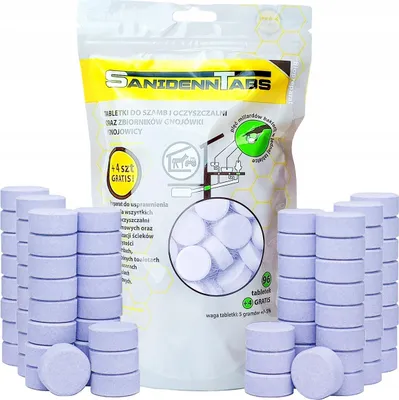 Immagine prodotto di Sanitas | Biopreparato Sanidenn Tabs - 100 Pezzi - 96 + 4 Gratis - Alta Concentrazione Di Batteri - Neutralizzazione Degli Odori