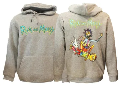 Zdjęcie produktu dla Bluza z kapturem Rick & Morty Acid Rick – szara – rozmiar XXL