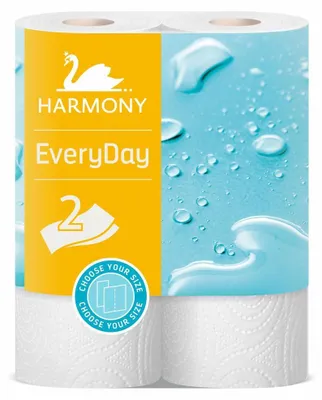 Obrázek produktu pro Harmony papírová utěrka v roli EveryDay 2-vrstvá, 2 x 11 m / 2 ks