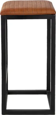Zdjęcie produktu dla Stołek barowy Clayre & Eef 31x31x66 cm Kwadrat z czarnego żelaza