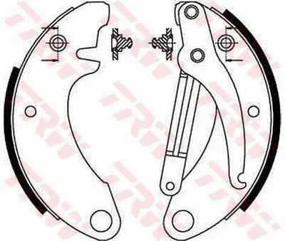 Produktbild von TRW Bremsbackensatz Trommelbremse Vorne für CITROËN 2CV Limousine 200mm GS8052