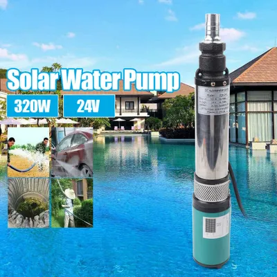 Obrázek produktu pro 320W solární hlubinné čerpadlo ponorné čerpadlo 24V vodní čerpadlo 25m 5m³/h zahradní čerpadlo čerpadlo potrubí