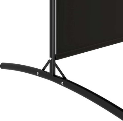 vidaXL 4-częściowy parawan czarny 346x180 cm tkanina