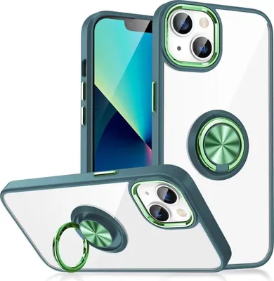 Zdjęcie produktu dla Etui König Design kompatybilne z Apple iPhone 15 Plus - Plastikowe, miękkie etui na telefon - Zielony