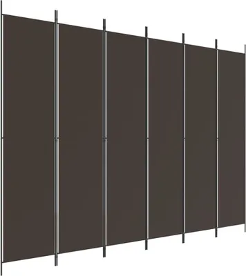 Obrázok produktu pre vidaXL 6 ks Paraván hnedý 300x220 cm Látka