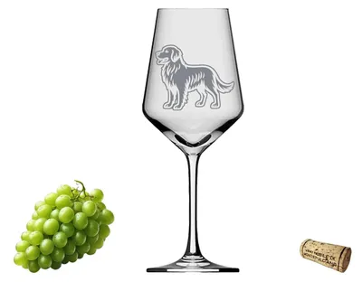 Produktbild von Weinglas mit Gravur spülmaschinenfest Golden Retriever - ideal für Weinliebhaber