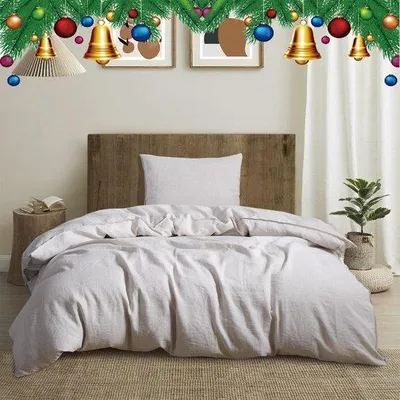 Produktbild von Famanu Bettwäsche 200×200 cm 3-teilig - 100% natürliches Leinen, mit Reißverschluss