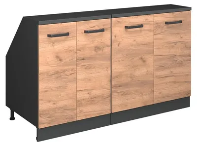 Produktbild von Dachschrägenschrank-Set Vicco Rion Goldkraft Eiche 140 cm 2er Set Schrankkorpuss 60 cm Tiefe, Model 60253