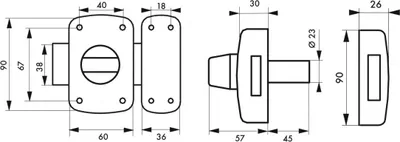 Image de Verrou double entrée Mirage 6 pour porte d'entrée, cylindre 45mm, laiton, 3 clés, laiton - THIRARD