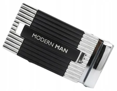Produktbild von MODERN MAN Automatische Gürtelschnalle Herren Silber Schwarz