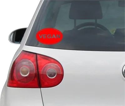 Produktbild von Aufkleber / Autoaufkleber - JDM - Die cut - VEGAN - Vegetarian - Folie Car Decal Sticker - rot - 139mm x101mm