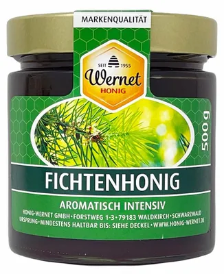 Produktbild von Honig Wernet Traditionsimker im Schwarzwald Fichtenhonig im 500 g Glas