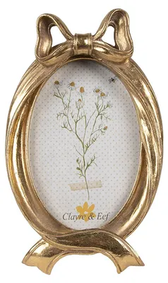 Zdjęcie produktu dla Ramka na zdjęcia Clayre & Eef 10x15 cm Polyresin w kolorze złotym