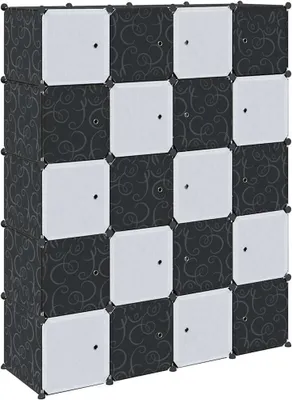 Produktbild von Regalsystem mit 20 Würfeln und Aufhängestangen PP