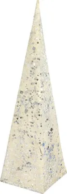 Imagen del producto de Árbol de Navidad cónico blanco de sisal, de 60 cm, para las fiestas navideñas