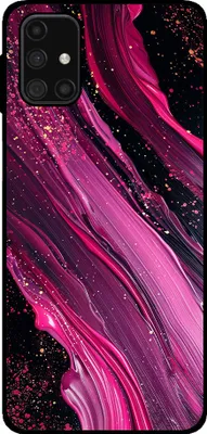 Produktbild von Smartphonica Handytasche Passend für Samsung Galaxy M31s mit Marmordruck - TPU zurück Abdeckung Fall Marmor Design - Lila Rosa
