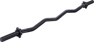 Produktbild von GORILLA SPORTS® SZ Curlstange - 30mm, 120cm Länge, mit 2x Sternverschlüssen, bis 180kg Belastbar, verchromt, rutschfest, Chrom, Schwarz - Hantelstange, SZ Stange, Curlhantel, Langhantel