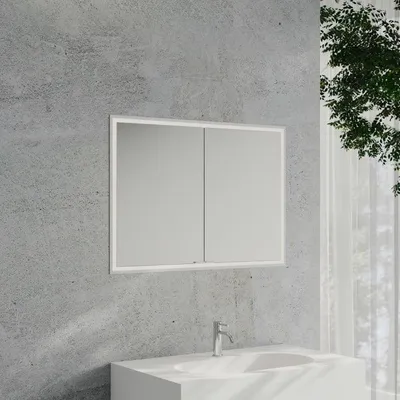 Productafbeelding van Kronenbach Cube 2.0 spiegelkast, 100 cm, inbouwmodel, met 2 deuren