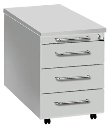 Produktbild von Rollcontainer Artline Transparent 3 Schübe BxTxH 42x80x58cm weiß