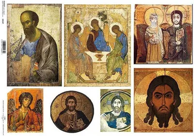 Obrázok produktu pre ITD ryžový papier decoupage remeselný papier mäkký papier, náboženské ikony 0137M
