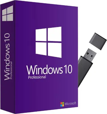 Produktbild von Microsoft Windows 10 Pro Key 32/64 Bit Lizenz-Key Deutsch Vollversion + Bootable USB-Stick