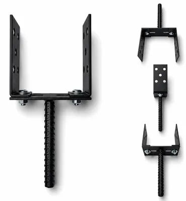 Image de Support de poteau réglable pour poteaux en bois 60-140 mm