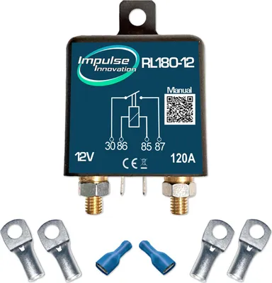Produktbild von Trennrelaisset | RL180-12 START | 12V 120A | 16mm² Verbinder