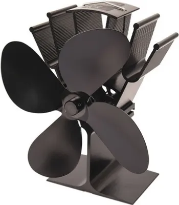 Obrázek produktu pro Krbový ventilátor HS Flamingo 4-lopatkový černý