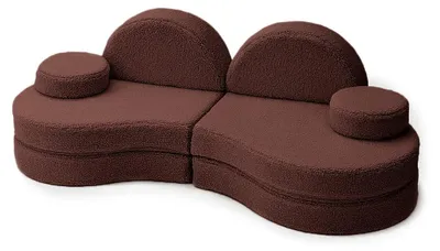 Image de Canapé modulable Lunato peluche 6 pièces BEARLY enfant modulable mousse OEKO TEX jeu
