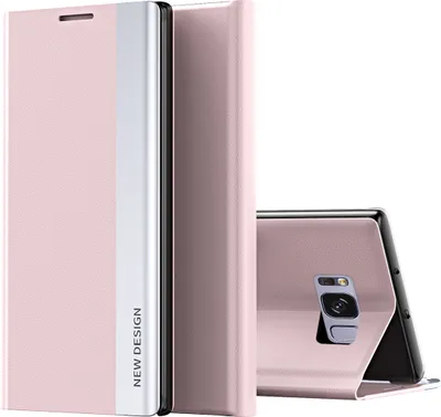 Immagine prodotto di Custodia Galaxy S8, LaimTop Finto cuoio Magnetic Flip Stand Custodia per Samsung Galaxy S8 Rosa