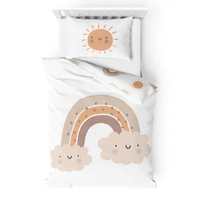 Produktbild von Babybettwäsche Biber/Flanell Little Sunrise 100x135 + 40x60 cm, 100% Baumwolle