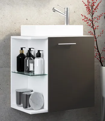 Produktbild von VCM 2-tlg Set | Waschplatz für Gäste WC | Gästebad | Waschtisch Toilette | Badezimmer Set – Hausa