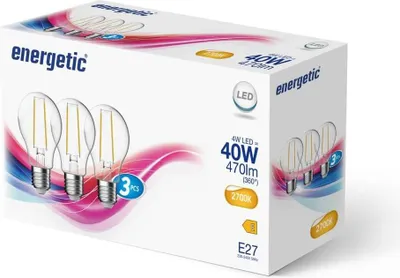 Produktbild von Nordlux LED Lampe E27 4W 2700K warmweiss Klar, Energetic 5181000923