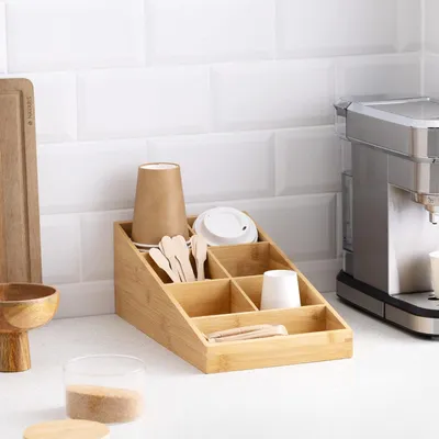 Immagine prodotto di Organizzatore per caffè e tè - Bambù - 1 pezzo - 20,5 x 37,3 x 13,5 cm