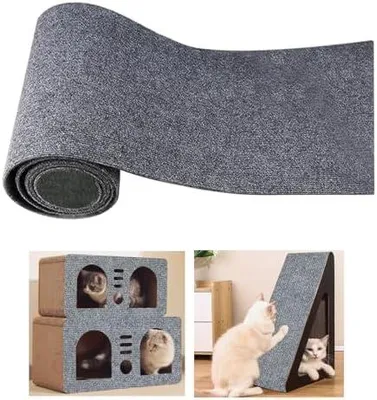 Produktbild von 200cmx40cm Selbstklebend Kratzmatte, DIY Kratzbrett, Kratzschutz Sofa, Katzenkratzmatte, AntiKratz Tape für Katzenständer, Holzgriff, Katzenturm