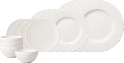 Produktbild von Villeroy & Boch Manufacture Rock Blanc Starter-Set 16-teilig