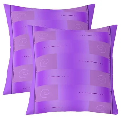 Productafbeelding van Kussensloop, 60x60 cm, geometrische strepen, set van 2, paars, polyester