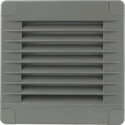 Produktbild von Lüftungsgitter Gitter Abluftgitter Lamellengitter Belüftung Entlüftung Zuluftgitter Ablufteckig 100 x 100 mm Insektenschutz wählbar grau nein