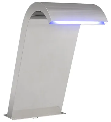 Image de Fontaine de piscine vidaXL argentée 47 x 31 x 60 cm en acier inoxydable
