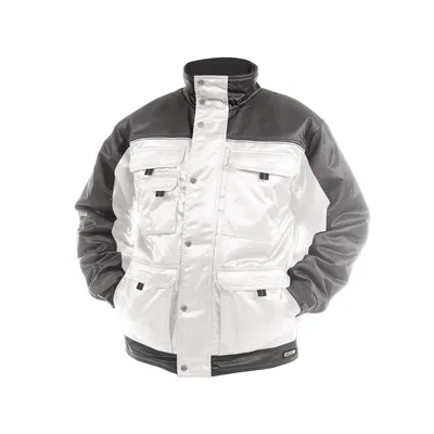 Produktbild von DASSY® Tignes Zweifarbige Beaver Winterjacke WEIß/ZEMENTGRAU Gr.3XL Länge: STANDARD